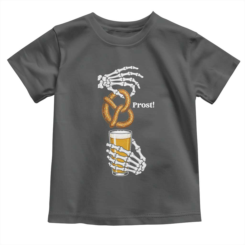 Prost Beer Lover Skeleton Hands German Festival Graphic Toddler T Shirt