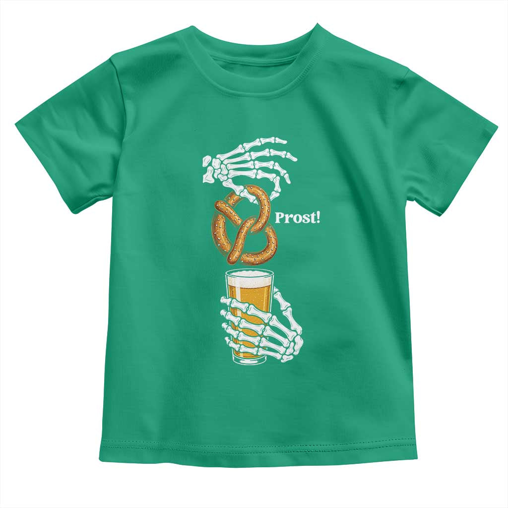 Prost Beer Lover Skeleton Hands German Festival Graphic Toddler T Shirt