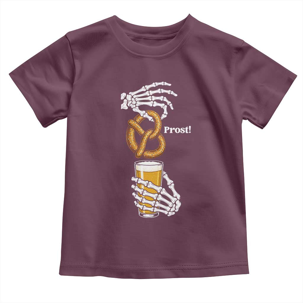 Prost Beer Lover Skeleton Hands German Festival Graphic Toddler T Shirt