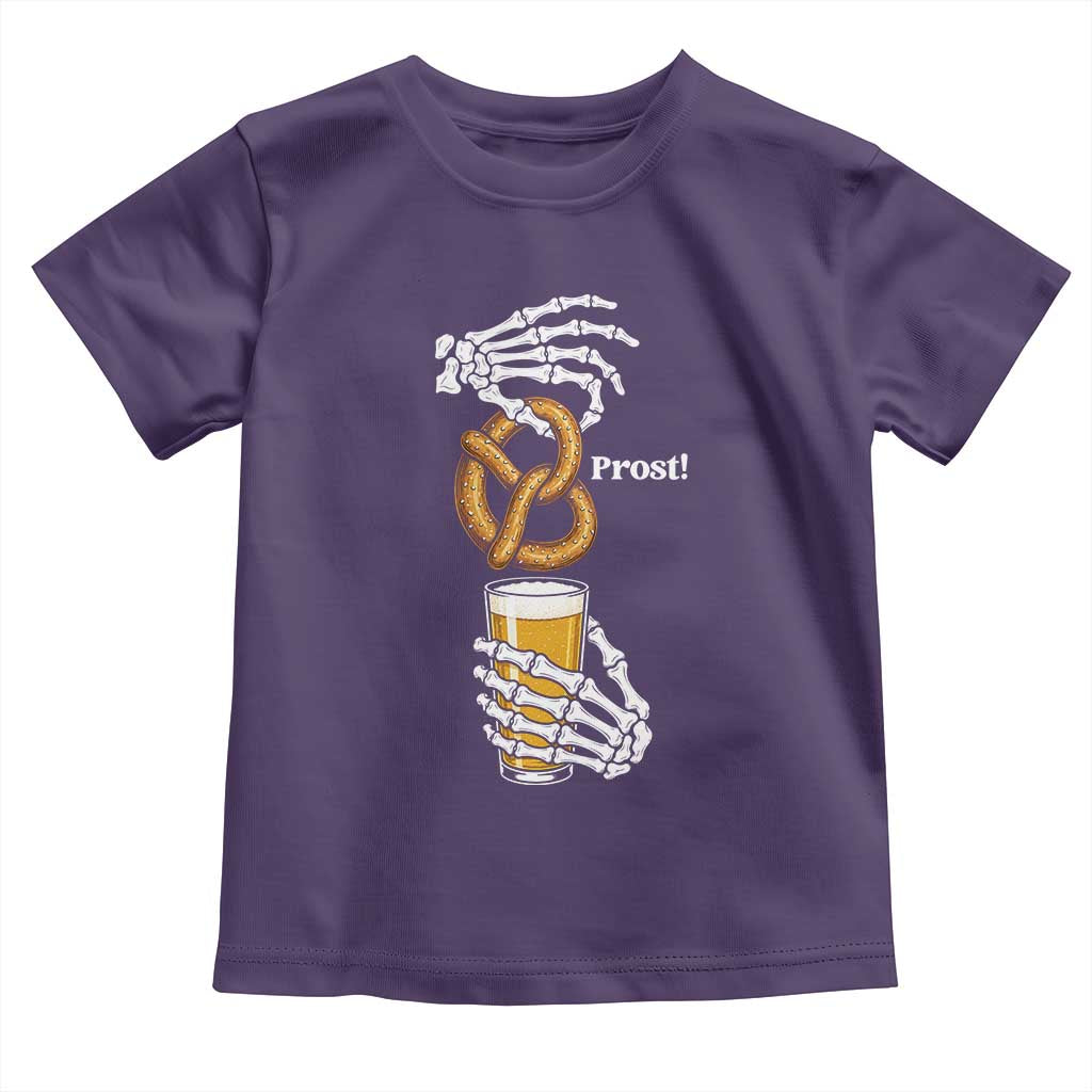 Prost Beer Lover Skeleton Hands German Festival Graphic Toddler T Shirt
