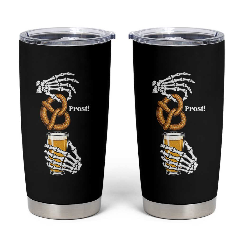 Prost Beer Lover Skeleton Hands German Festival Graphic Tumbler Cup