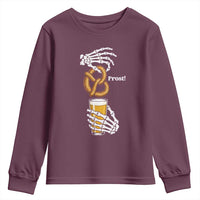 Prost Beer Lover Skeleton Hands German Festival Graphic Youth Sweatshirt
