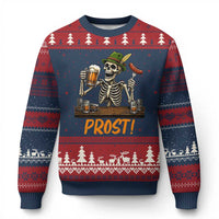 Funny Skeleton Oktoberfest Ugly Christmas Sweater Prost Beer Lover Bavarian Gift