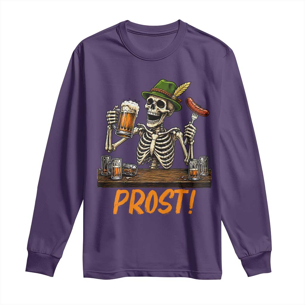 Funny Skeleton Oktoberfest Long Sleeve Shirt Prost Beer Lover Bavarian Gift