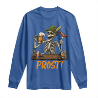 Funny Skeleton Oktoberfest Long Sleeve Shirt Prost Beer Lover Bavarian Gift