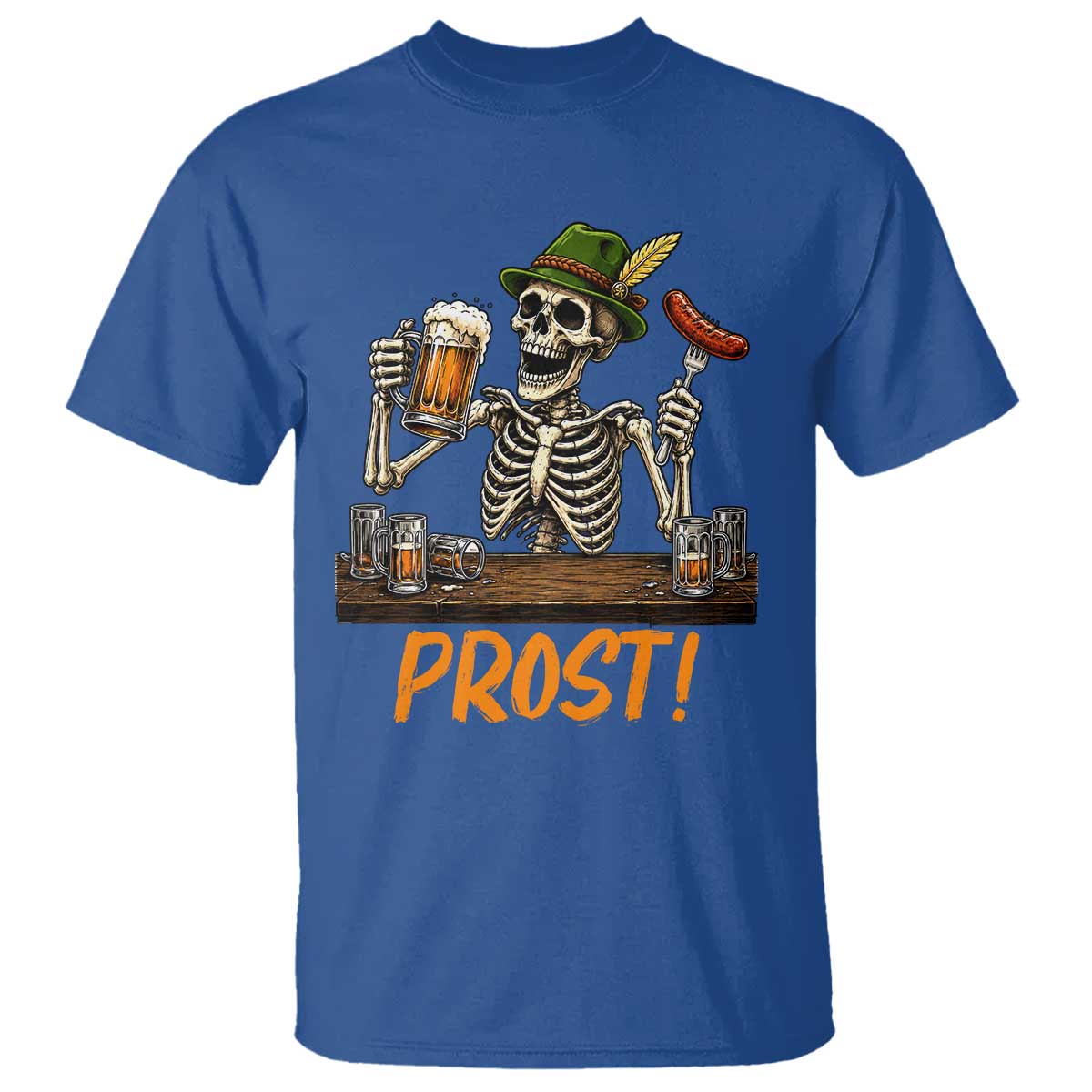 Funny Skeleton Oktoberfest T Shirt Prost Beer Lover Bavarian Gift