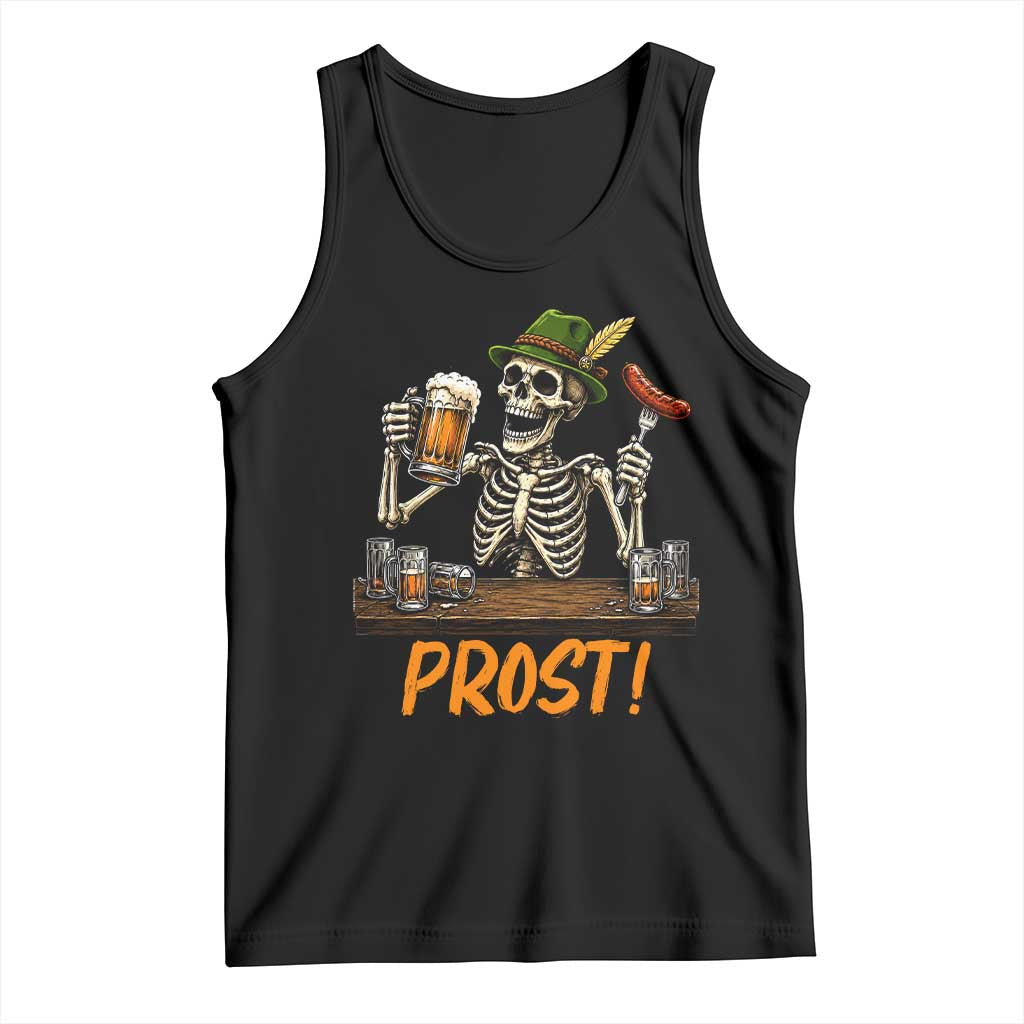 Funny Skeleton Oktoberfest Tank Top Prost Beer Lover Bavarian Gift