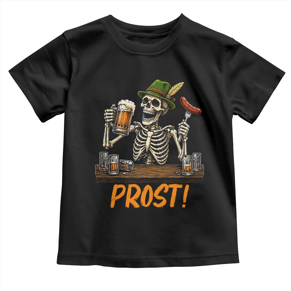Funny Skeleton Oktoberfest Toddler T Shirt Prost Beer Lover Bavarian Gift