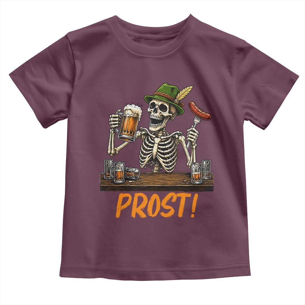 Funny Skeleton Oktoberfest Toddler T Shirt Prost Beer Lover Bavarian Gift