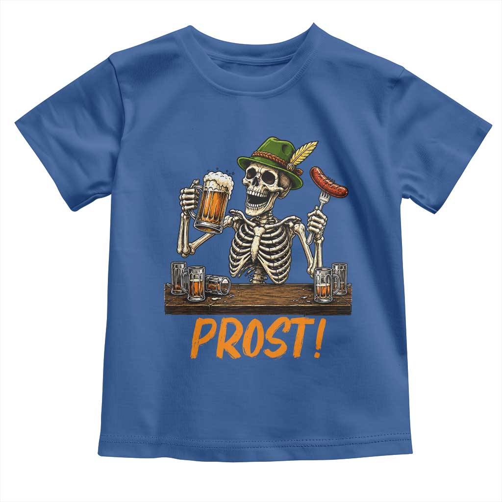 Funny Skeleton Oktoberfest Toddler T Shirt Prost Beer Lover Bavarian Gift