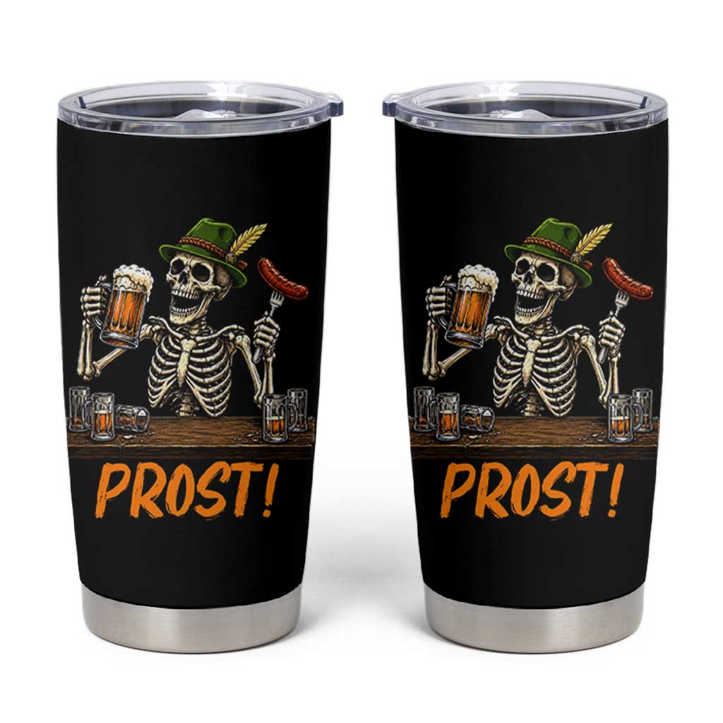 Funny Skeleton Oktoberfest Tumbler Cup Prost Beer Lover Bavarian Gift