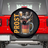 Funny Skeleton Oktoberfest Spare Tire Cover Spooky Prost German Beer Drinker Graphic