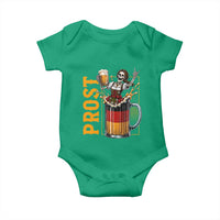 Funny Skeleton Oktoberfest Baby Onesie Spooky Prost German Beer Drinker Graphic