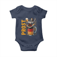 Funny Skeleton Oktoberfest Baby Onesie Spooky Prost German Beer Drinker Graphic