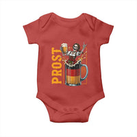 Funny Skeleton Oktoberfest Baby Onesie Spooky Prost German Beer Drinker Graphic