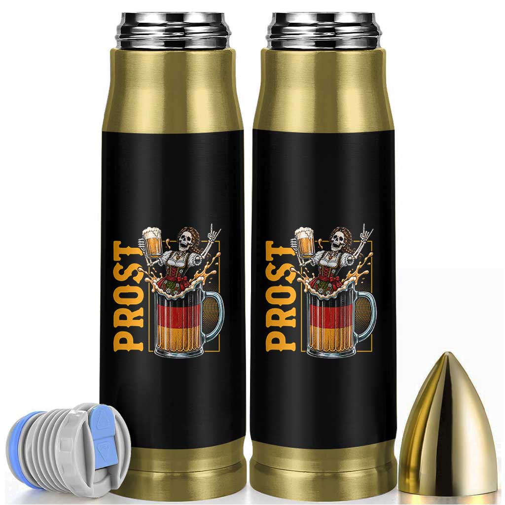 Funny Skeleton Oktoberfest Bullet Tumbler Spooky Prost German Beer Drinker Graphic