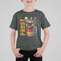 Funny Skeleton Oktoberfest T Shirt For Kid Spooky Prost German Beer Drinker Graphic
