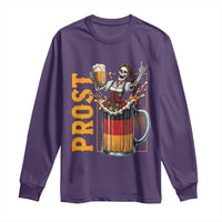 Funny Skeleton Oktoberfest Long Sleeve Shirt Spooky Prost German Beer Drinker Graphic