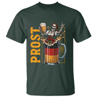 Funny Skeleton Oktoberfest T Shirt Spooky Prost German Beer Drinker Graphic