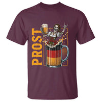 Funny Skeleton Oktoberfest T Shirt Spooky Prost German Beer Drinker Graphic