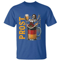 Funny Skeleton Oktoberfest T Shirt Spooky Prost German Beer Drinker Graphic