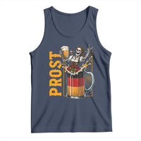 Funny Skeleton Oktoberfest Tank Top Spooky Prost German Beer Drinker Graphic