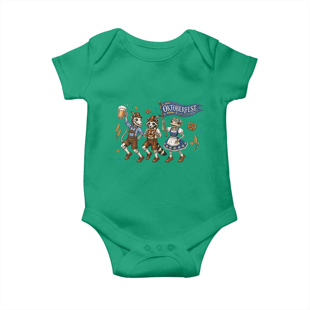 Funny Opossum Raccoon Frog Oktoberfest Beer Graphic Baby Onesie Spooky Drinking Team
