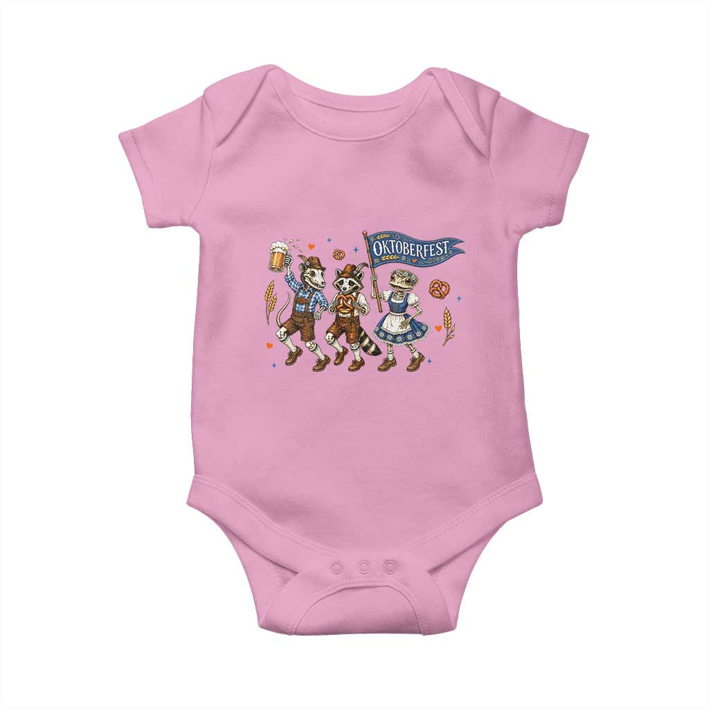 Funny Opossum Raccoon Frog Oktoberfest Beer Graphic Baby Onesie Spooky Drinking Team
