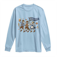 Funny Opossum Raccoon Frog Oktoberfest Beer Graphic Long Sleeve Shirt Spooky Drinking Team