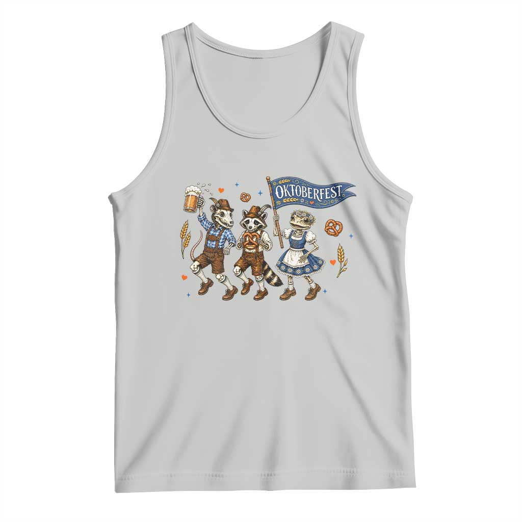 Funny Opossum Raccoon Frog Oktoberfest Beer Graphic Tank Top Spooky Drinking Team