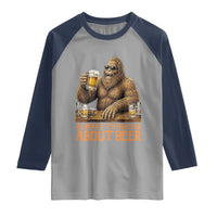 Funny Bigfoot Always Thinking About Beer Raglan Shirt Beer Drinker Gift