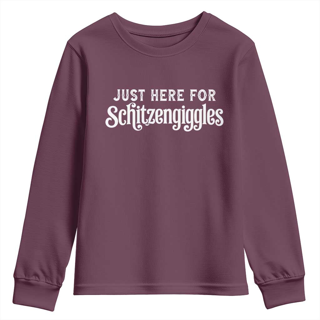Just Here For Schitzengiggles Youth Sweatshirt German Beer Festival Funny Gift