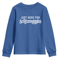 Just Here For Schitzengiggles Youth Sweatshirt German Beer Festival Funny Gift
