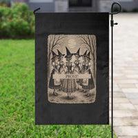 Skeleton Witches Coven Oktoberfest Garden Flag German Dirndl Spooky Beer Festival Gift