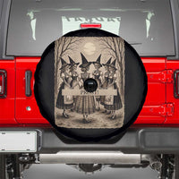 Skeleton Witches Coven Oktoberfest Spare Tire Cover German Dirndl Spooky Beer Festival Gift