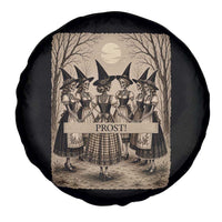 Skeleton Witches Coven Oktoberfest Spare Tire Cover German Dirndl Spooky Beer Festival Gift