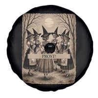 Skeleton Witches Coven Oktoberfest Spare Tire Cover German Dirndl Spooky Beer Festival Gift