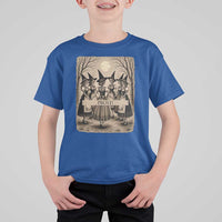 Skeleton Witches Coven Oktoberfest T Shirt For Kid German Dirndl Spooky Beer Festival Gift