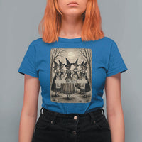 Skeleton Witches Coven Oktoberfest T Shirt For Women German Dirndl Spooky Beer Festival Gift