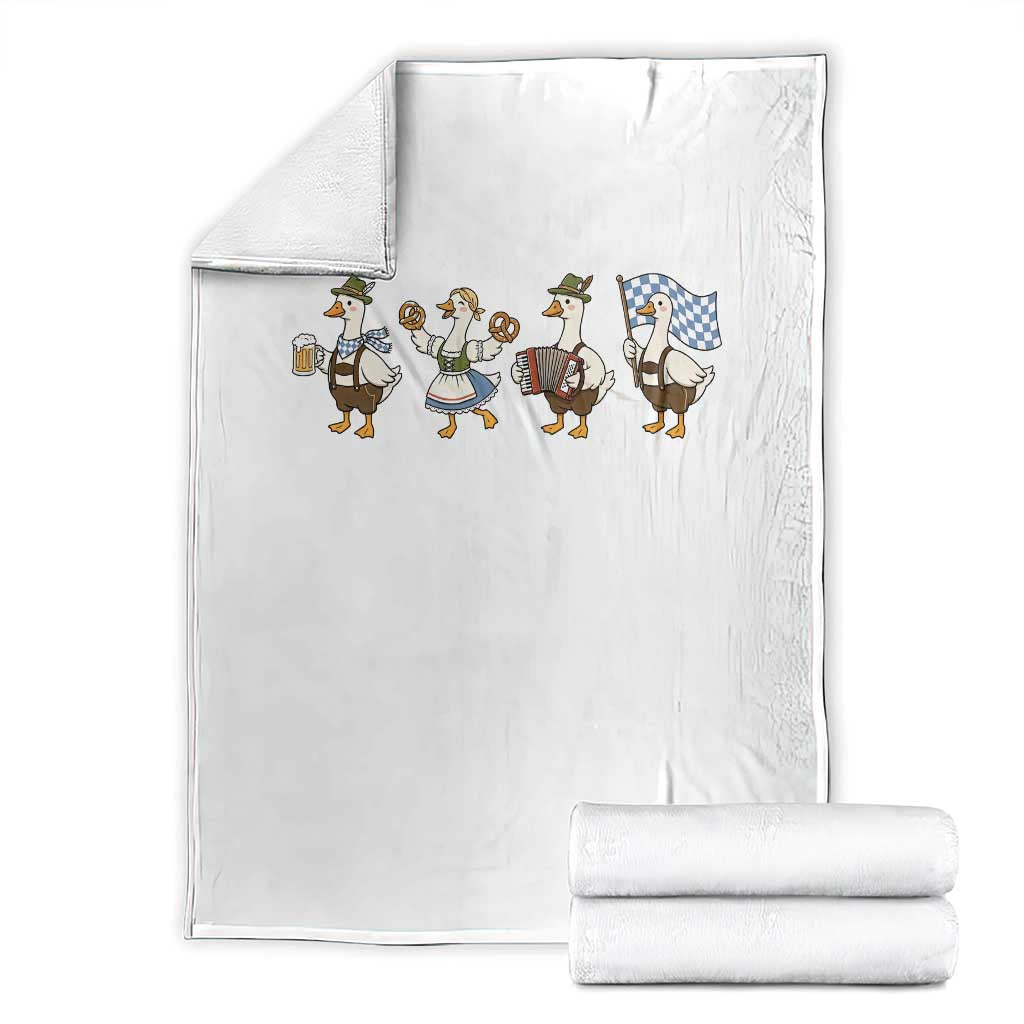Silly Goose Oktoberfest Throw Blanket Cute Bavarian Beer Festival Animal Humor