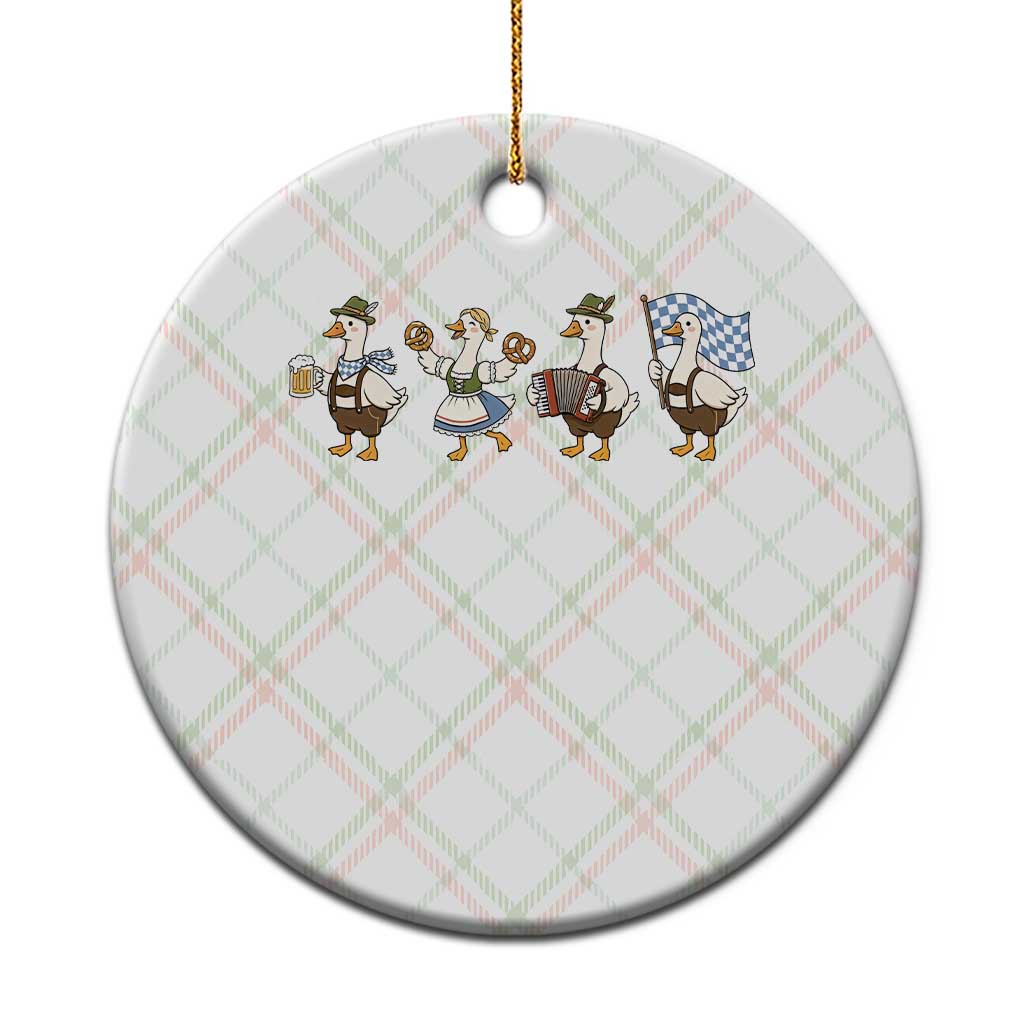 Silly Goose Oktoberfest Ceramic Ornament Cute Bavarian Beer Festival Animal Humor