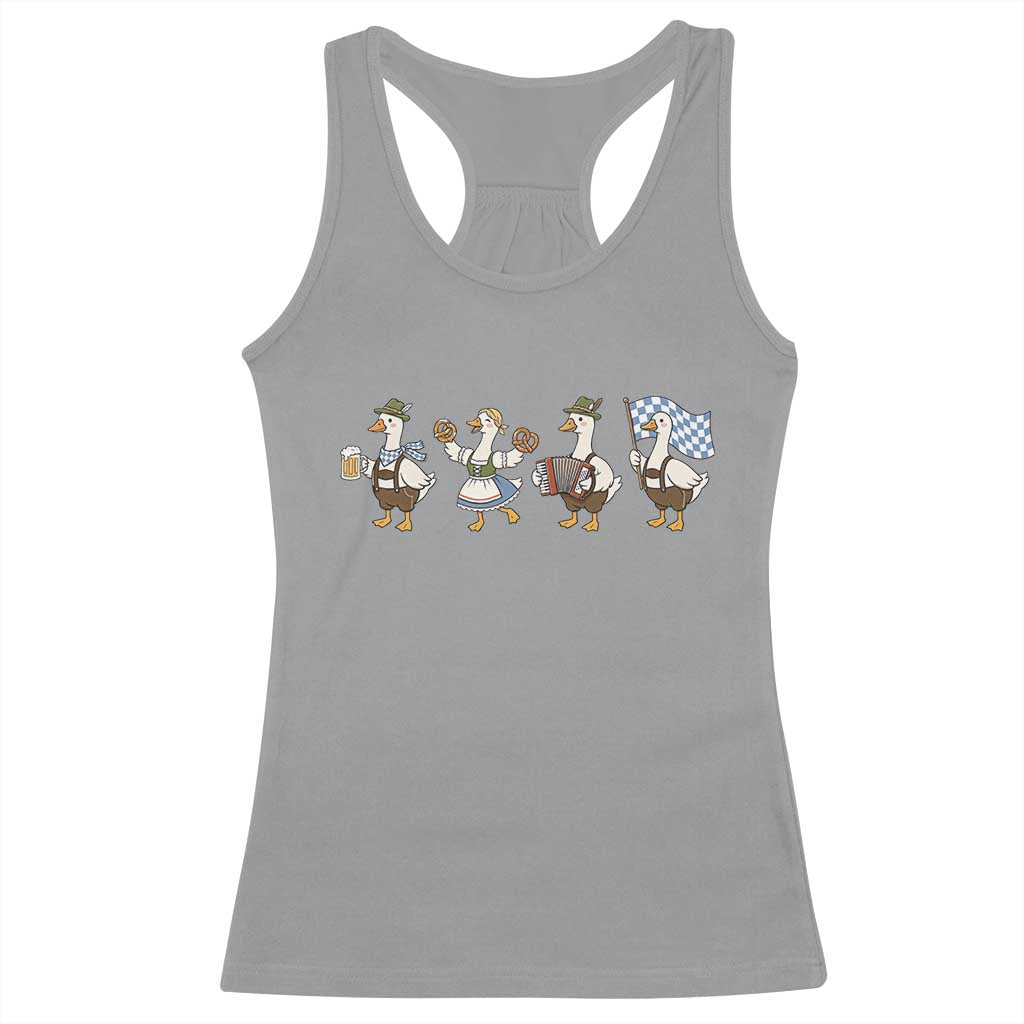 Silly Goose Oktoberfest Racerback Tank Top Cute Bavarian Beer Festival Animal Humor