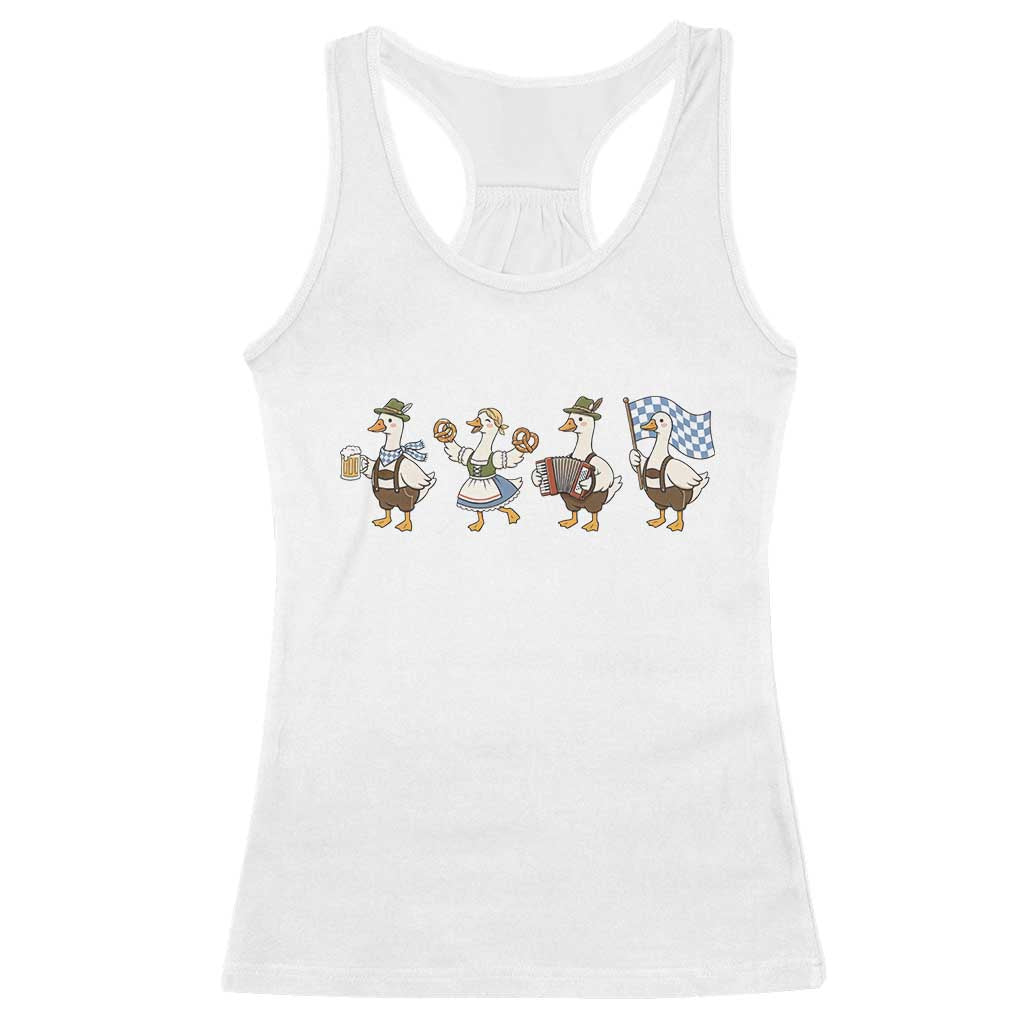 Silly Goose Oktoberfest Racerback Tank Top Cute Bavarian Beer Festival Animal Humor