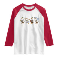 Silly Goose Oktoberfest Raglan Shirt Cute Bavarian Beer Festival Animal Humor