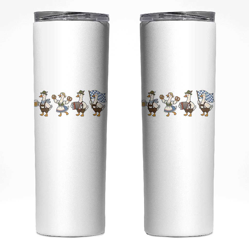 Silly Goose Oktoberfest Skinny Tumbler Cute Bavarian Beer Festival Animal Humor