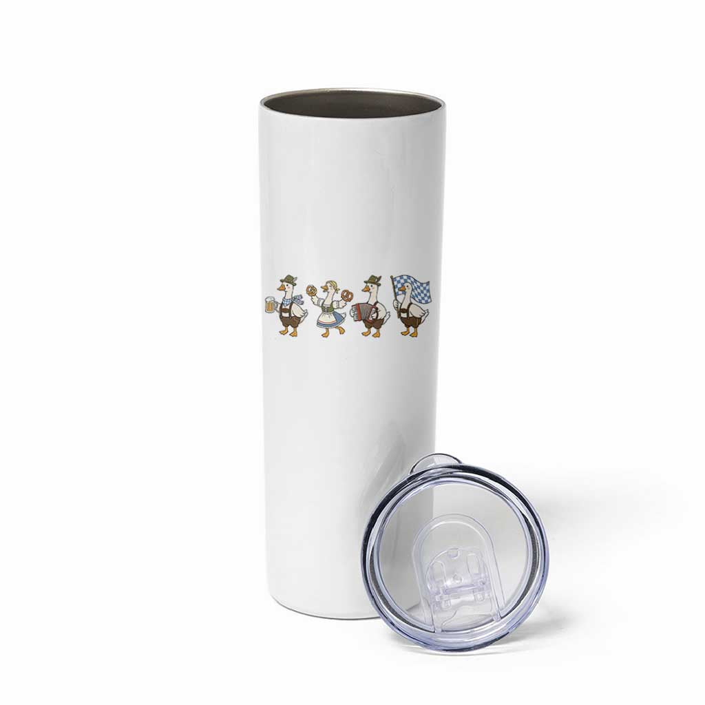 Silly Goose Oktoberfest Skinny Tumbler Cute Bavarian Beer Festival Animal Humor