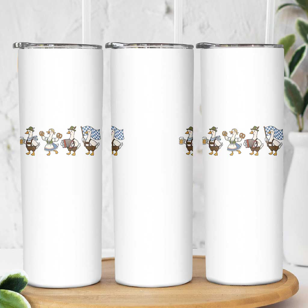 Silly Goose Oktoberfest Skinny Tumbler Cute Bavarian Beer Festival Animal Humor
