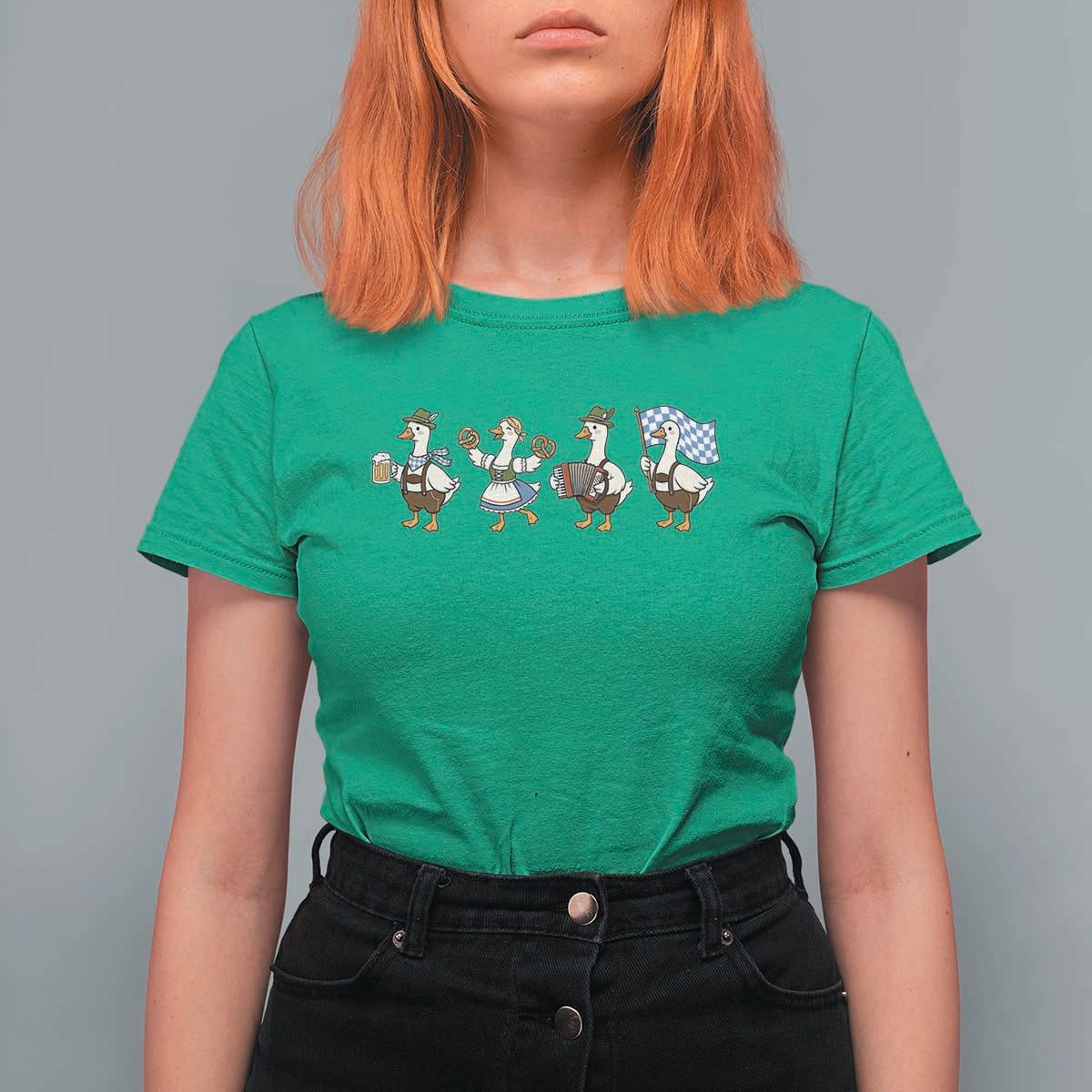 Silly Goose Oktoberfest T Shirt For Women Cute Bavarian Beer Festival Animal Humor