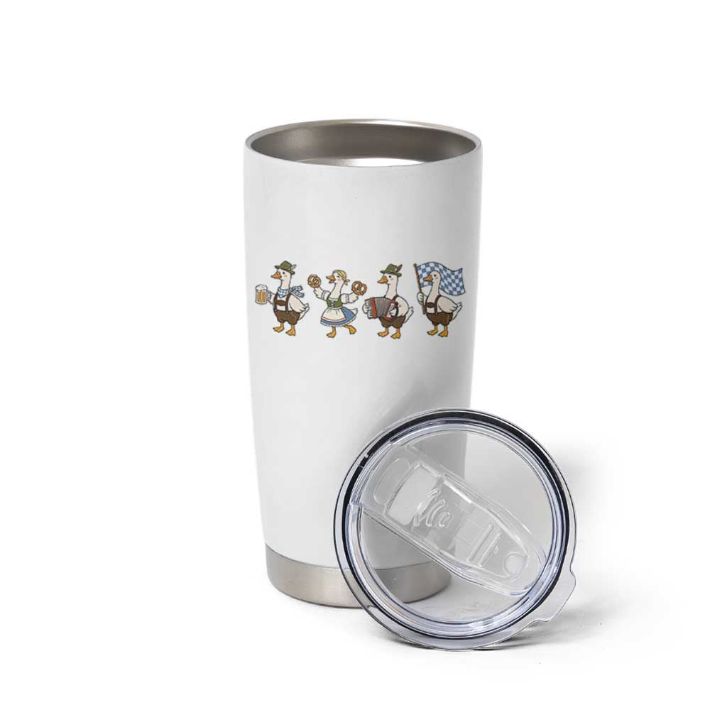 Silly Goose Oktoberfest Tumbler Cup Cute Bavarian Beer Festival Animal Humor