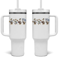 Silly Goose Oktoberfest Tumbler With Handle Cute Bavarian Beer Festival Animal Humor
